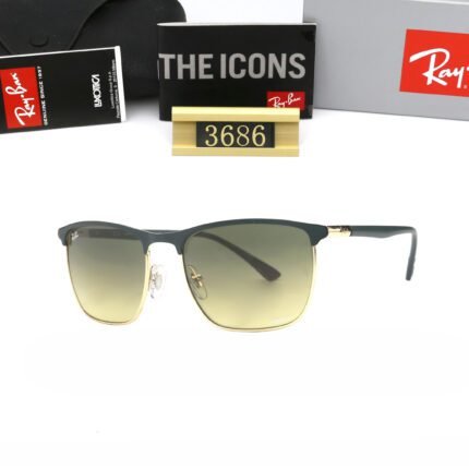 Ray Ban CROMANCE Black and Green Gradient Neutral Sunglasses