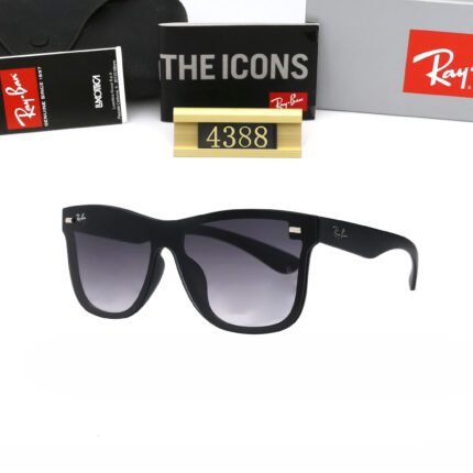 Ray Ban RB4388 black and purple boxed sunglasses