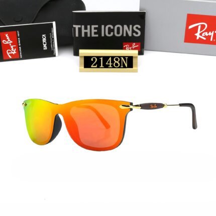 Ray Ban Orange Integrated Polaroid Polarized Lens Sunglasses for Men and Women