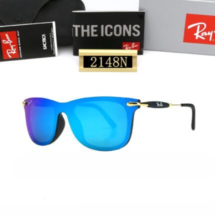 Ray Ban Light Blue Integrated Polaroid Gradient Polarized Lens Sunglasses for Men and Women