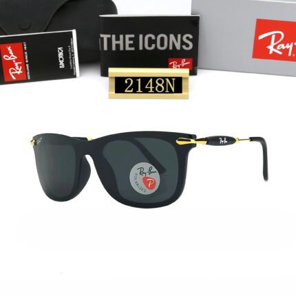 Ray Ban all black integrated Polaroid lenses and sunglasses for both men and women