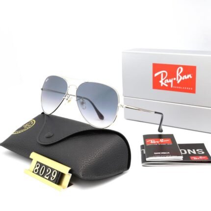 Ray Ban aviator Droplet Silver and Navy Gradient Sunglasses