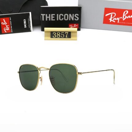 Ray Ban FRANK Gold and Green Sunglasses