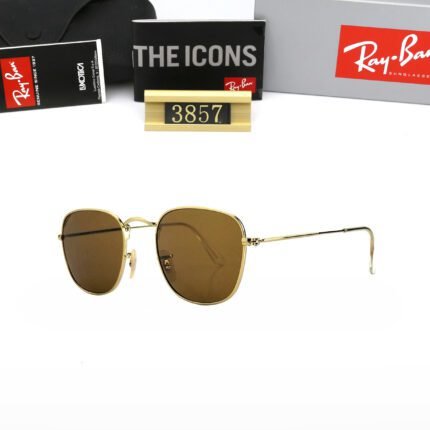 Ray Ban FRANK Gold and Tan Sunglasses