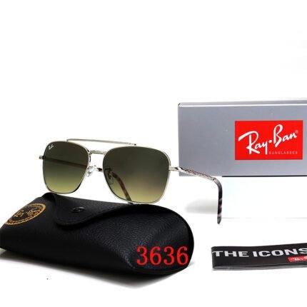 Ray Ban NEW CARAVAN Gold and Emerald Gradient Neutral Sunglasses