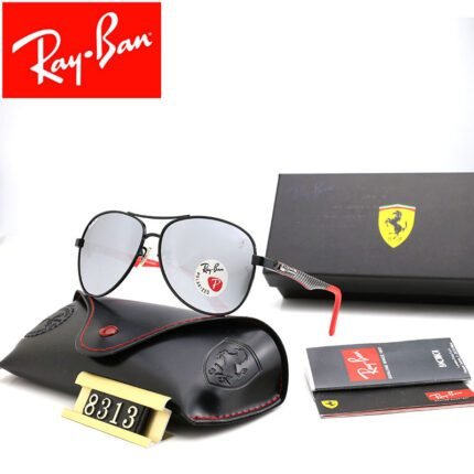 Ray Ban CARBON FIBRE black and silver sunglasses