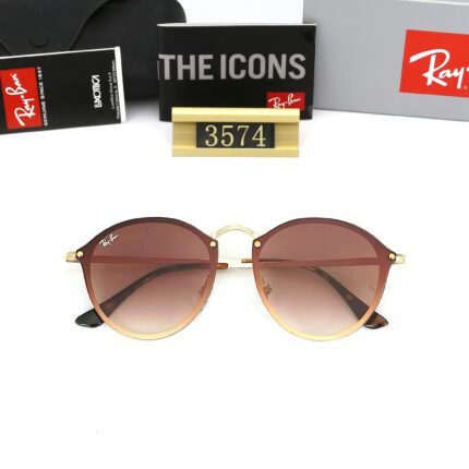 Ray Ban BLAZE ROUND Milk Tea Sunglasses Unisex