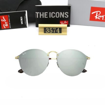 Ray Ban BLAZE ROUND Silver Sunglasses Unisex
