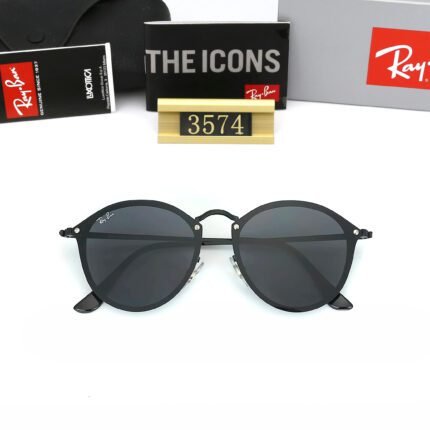 Ray Ban BLAZE ROUND Black Sunglasses Unisex