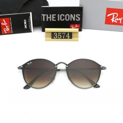 Ray Ban BLAZE ROUND Dark Brown Sunglasses Unisex