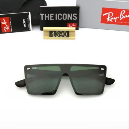Ray Ban black and green square framed glasses, sunglasses
