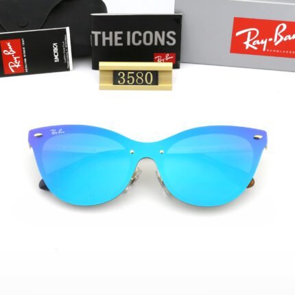 Ray Ban BLAZE CAT EYE Blue Film Reflective Sunglasses Unisex