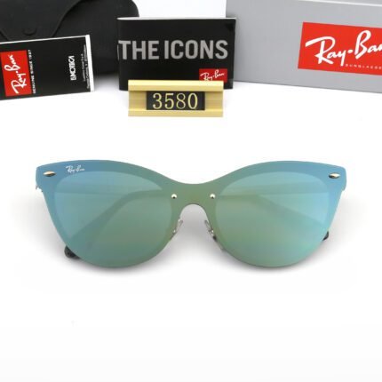 Ray Ban BLAZE CAT EYE Glacier Blue Reflective Sunglasses Unisex