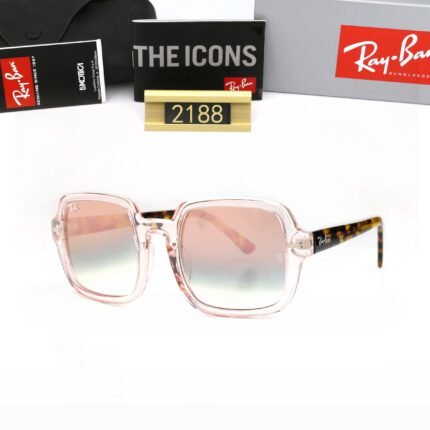 Ray Ban Erika Optics Pink Havana and Pink Gradient Lens Square Frame Sunglasses Unisex