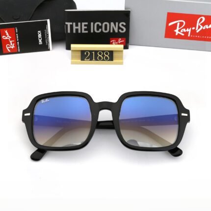Ray Ban Erika Optics black frame and blue gradient lens square frame sunglasses for both men and women