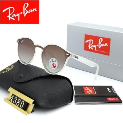 Ray Ban BLAZE RB4380 White and Transparent Green Sunglasses