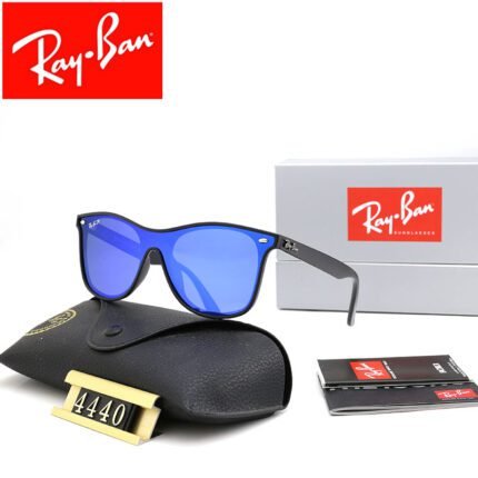 Ray Ban BLAZE WAYFARER Black and Royal Blue Sunglasses