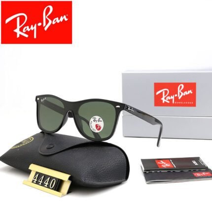 Ray Ban BLAZE WAYFARER Black and Green Sunglasses