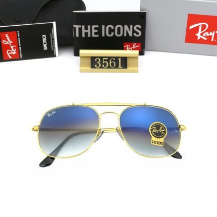 Ray Ban GENERAL Gold and Blue Gradient Sunglasses