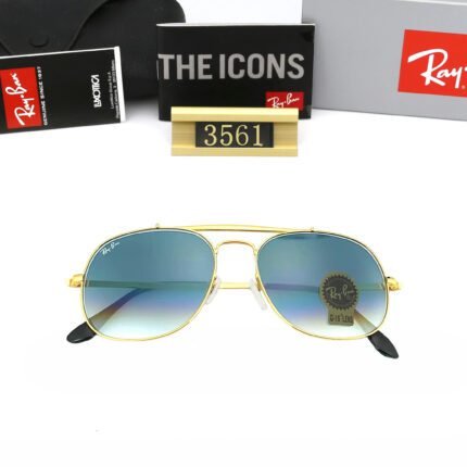 Ray Ban GENERAL Gold and Haze Blue Gradient Sunglasses