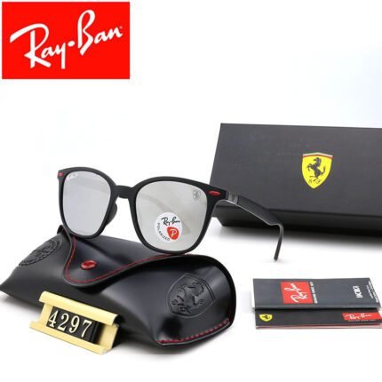 Ray Ban RB4297M SCUDERIA FERRARI COLLectiON Black and Silver Sunglasses