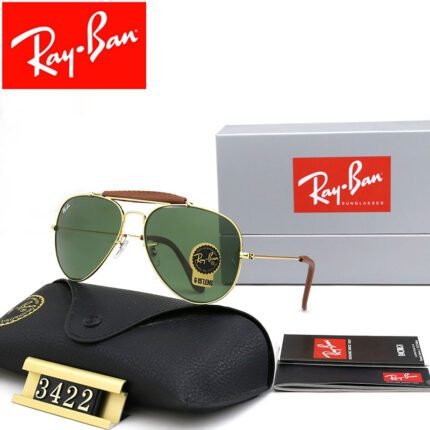 Ray Ban aviator craft series gold and green lens sunglasses for both men and women