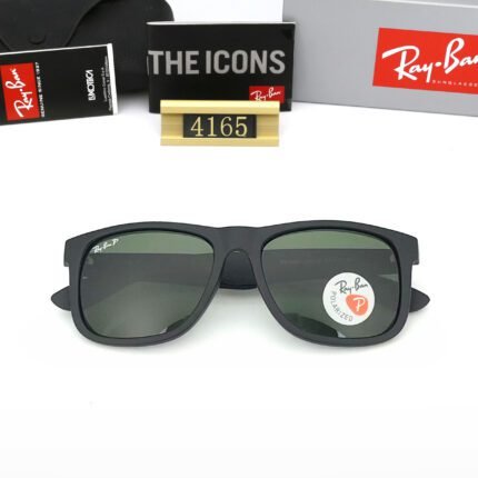 Ray Ban JUSTIN COLOR MIXC Black and Green Sunglasses