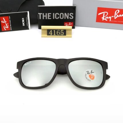 Ray Ban JUSTIN COLOR MIXC Black and Silver Sunglasses