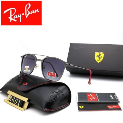 Ray Ban SCUDERIA FERRARI COLLectiON RB3601 Black and Purple Sunglasses