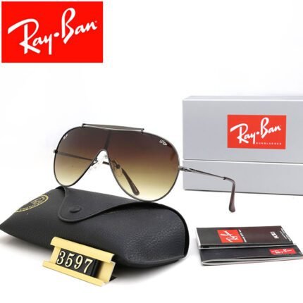 Ray Ban WINGS Gold and Gradient Dark Brown Sunglasses