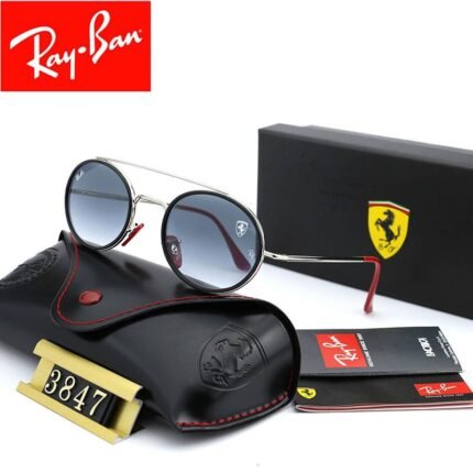 Ray Ban RB3847M SCUDERIA FERRARI COLLectiON black and green sunglasses