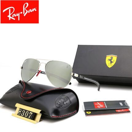Ray Ban Ferrari series silver and gray polarized sunglasses neutral