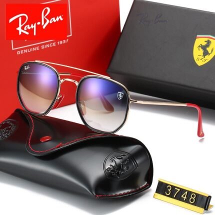 Ray Ban SCUDERIA FERRARI COLLectiON black and purple gradient sunglasses