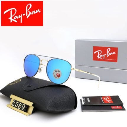 Ray Ban Square Aviators Sky Blue Polarized Sunglasses