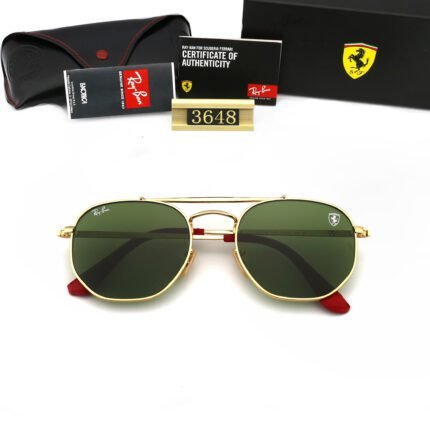 Ray Ban MARSHAL Gold and Green Neutral Sun Eyes