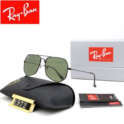 Ray Ban1972 Octagonal sunglasses with black and green lenses, unisex