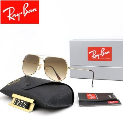 Ray Ban1972 gold and yellow lenses octagonal sunglasses for both men and women