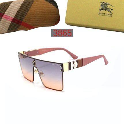 Burberry Pink Edge and Pink Purple Gradient Square Sunglasses Neutral