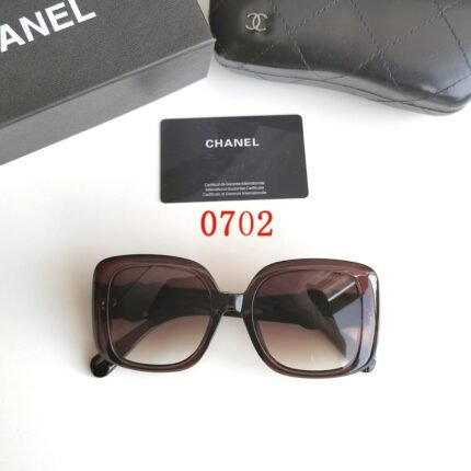 Chanel brown square sunglasses