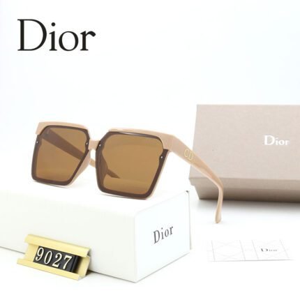 Dior khaki and coffee block color blocking sunglasses neutral