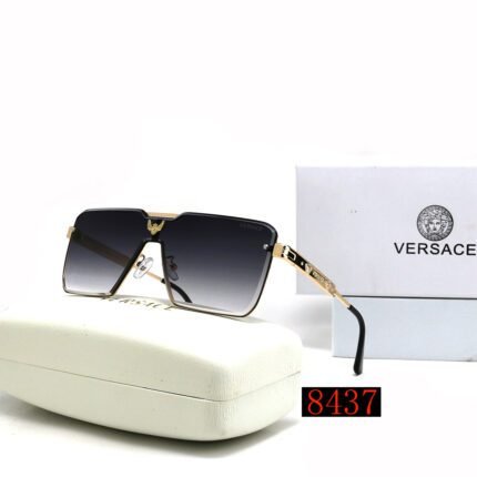 VERSACE Black Luxury Gradient Gold Edge Sunglasses