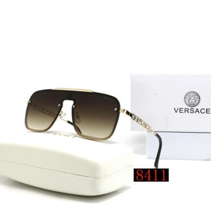VERSACE embossed gold rims and black gradient sunglasses