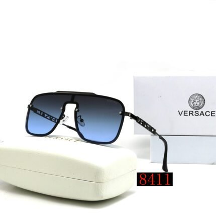 VERSACE relief black edge and blue gradient sunglasses
