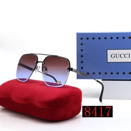 Gucci black and burgundy gradient large frame, square and round frame sunglasses, fashionable