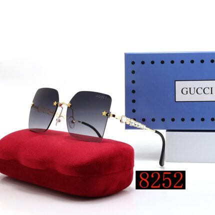 Gucci Gradient Black Metal Borderless Sunglasses