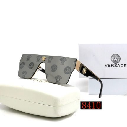 VERSACE black and gray printed quadrilateral one-piece sunglasses