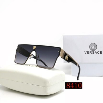 VERSACE black and dark purple gradient quadrilateral one-piece sunglasses