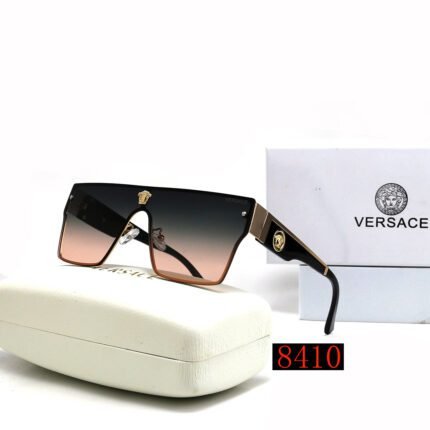 VERSACE black and black pink gradient quadrilateral one-piece sunglasses