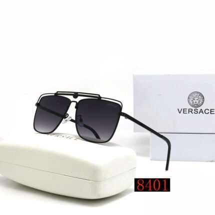 VERSACE black and deep purple gradient square and round sunglasses