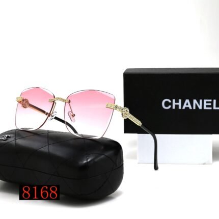 Chanel Pink Gradient Borderless Luxury Diamond Sunglasses